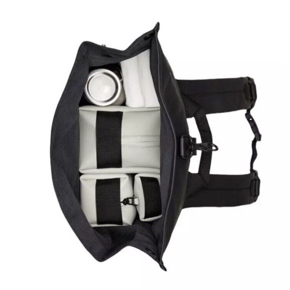 NWT RAINS Rolltop Rucksack Backpack Waterproof Travel Tan Outdoor Chest Strap - Picture 3 of 6